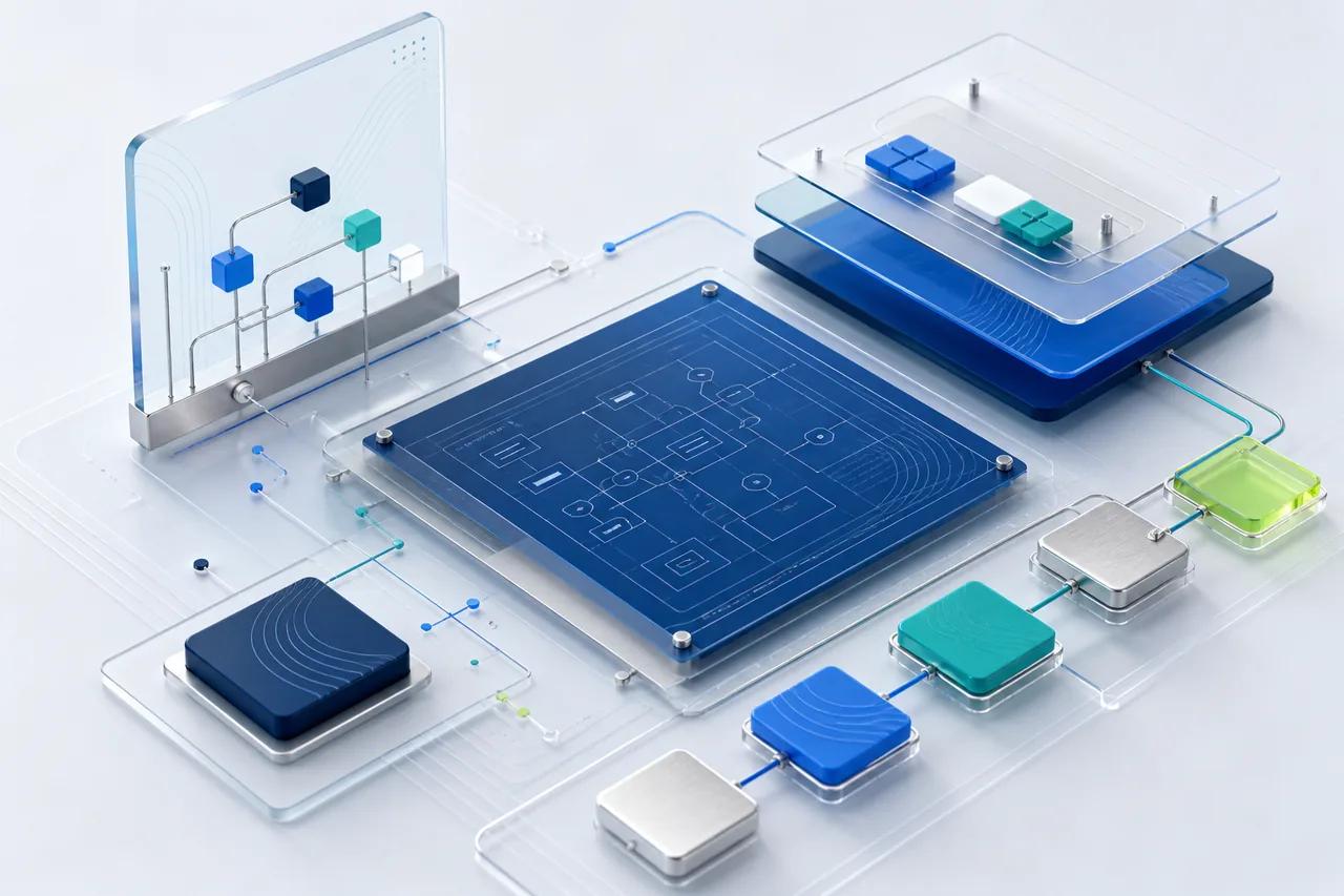 Sistema modular que representa el desarrollo de software a medida